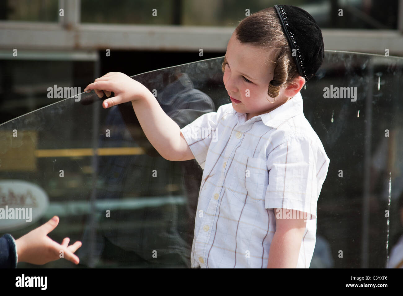 Young ultra-Orthodox Jewish boy Stock Photo