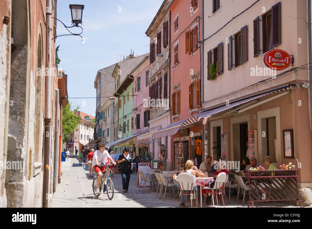 Kandlerova street, Pula, Istria, Croatia Stock Photo