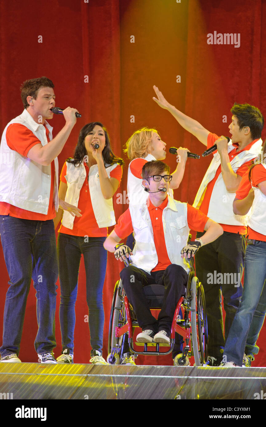 Glee performs in Sacramento, California Stock Photo