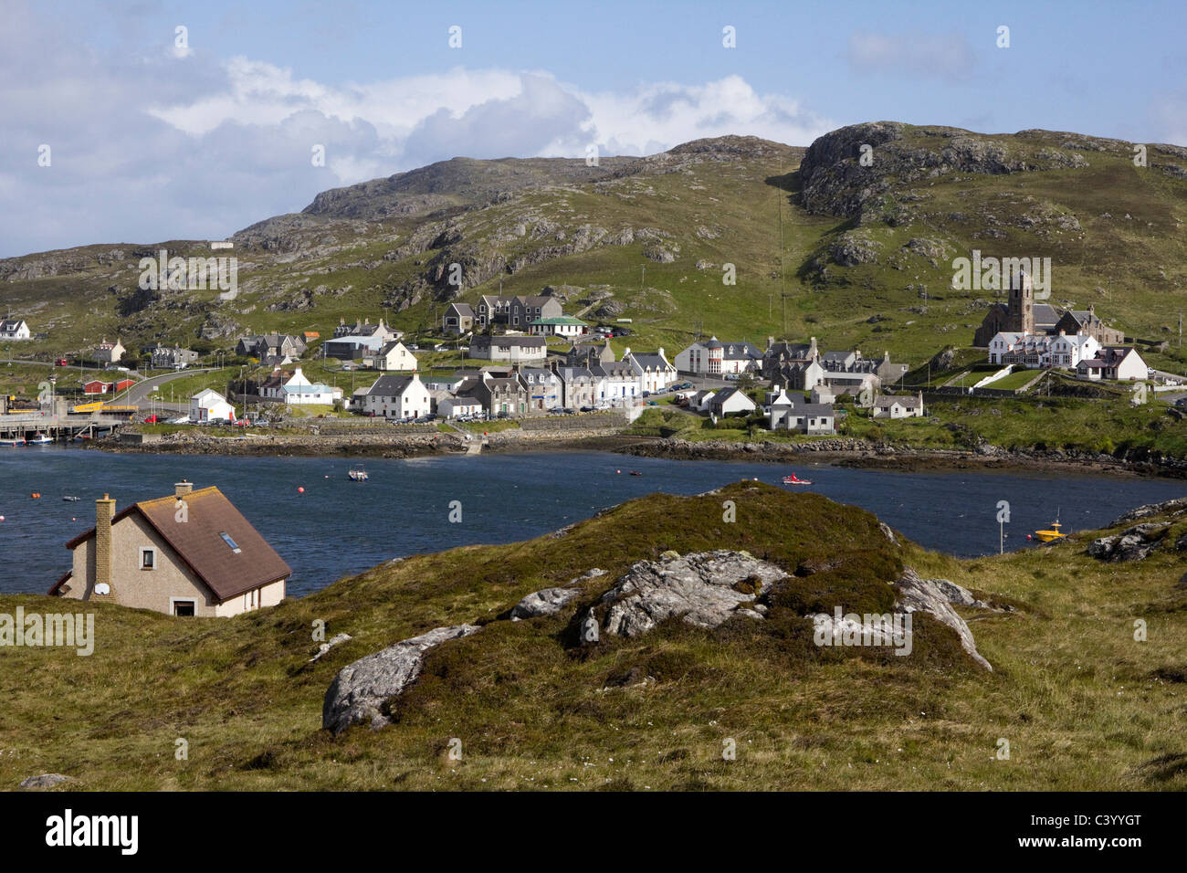 castlebay isle of barra western isles outer hebrides scotland uk gb ...