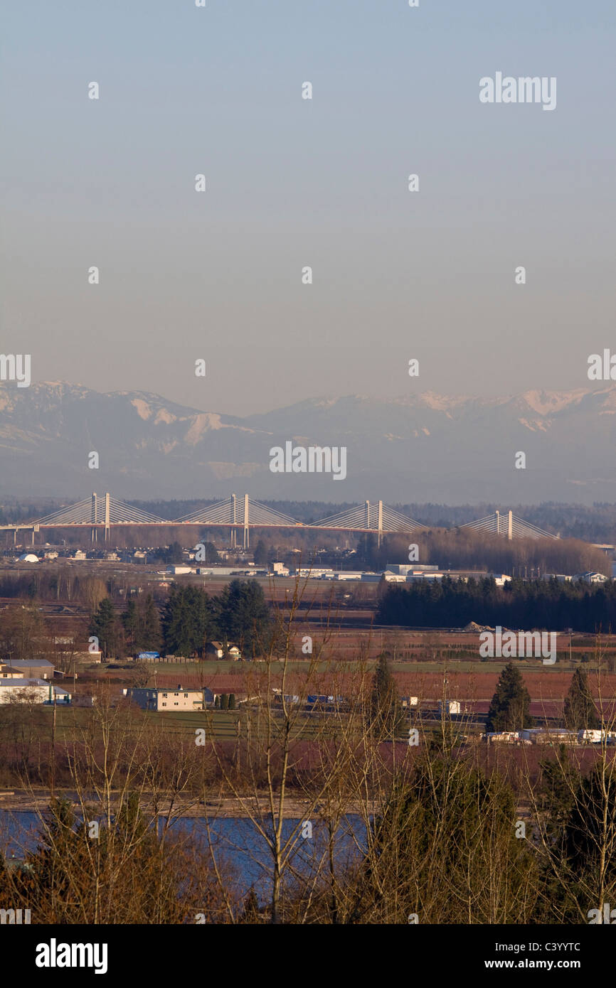 New Golden Ears Bridge 2009 over the Fraser River between Maple Ridge ...