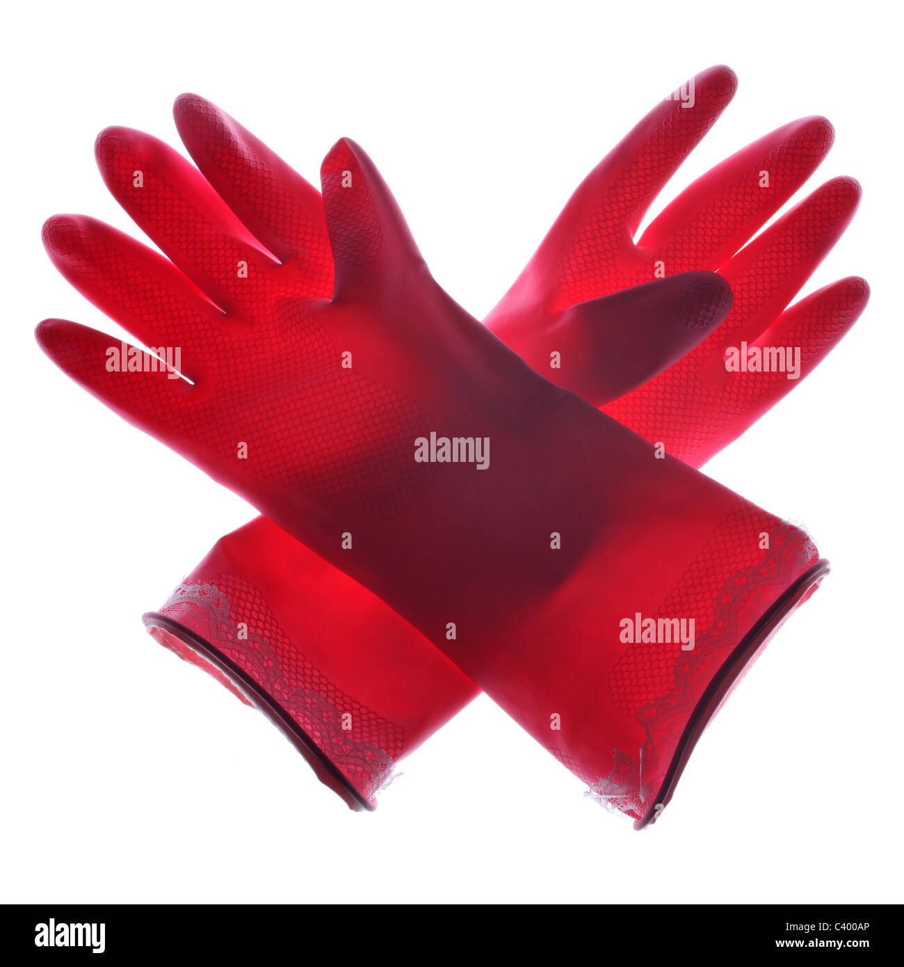 kitchen rubber gloves Stock Photo Alamy