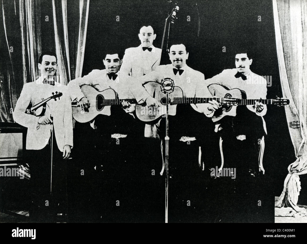 STEPHANE GRAPPELLI (19081997) French jazz violinist (second from right