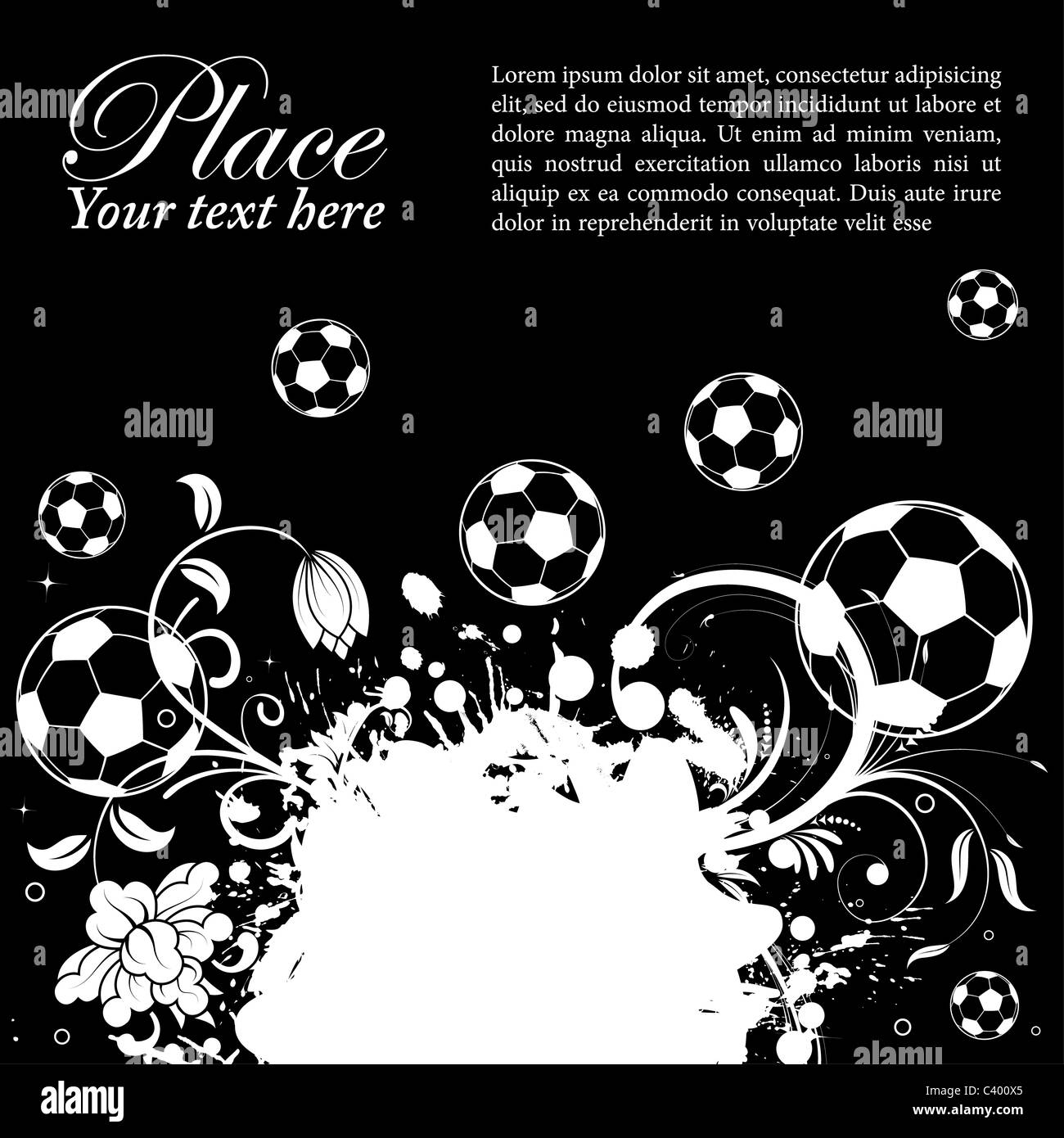 Soccer poster black white black and white photography