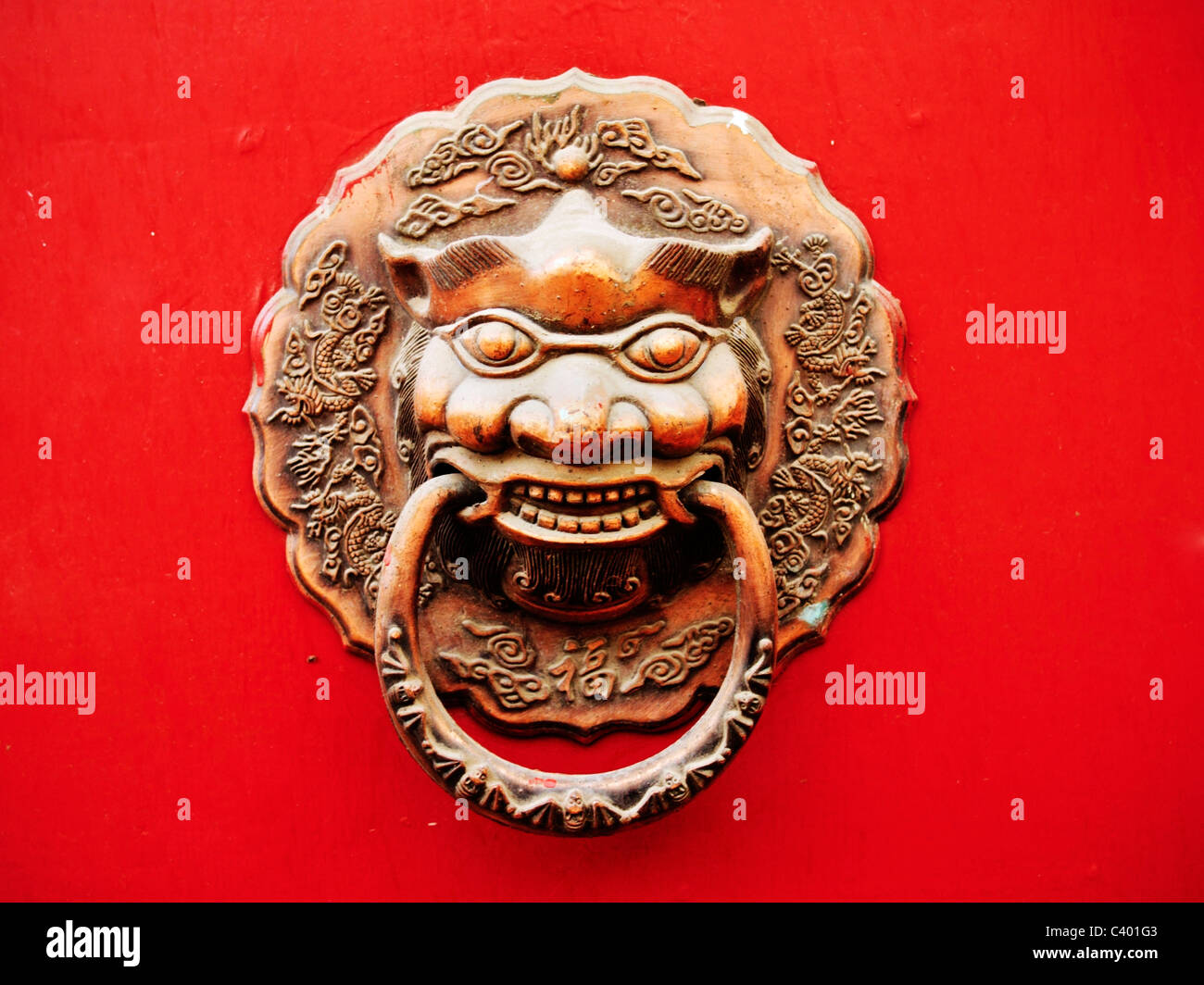 Dragonshaped door knob in China Stock Photo Alamy