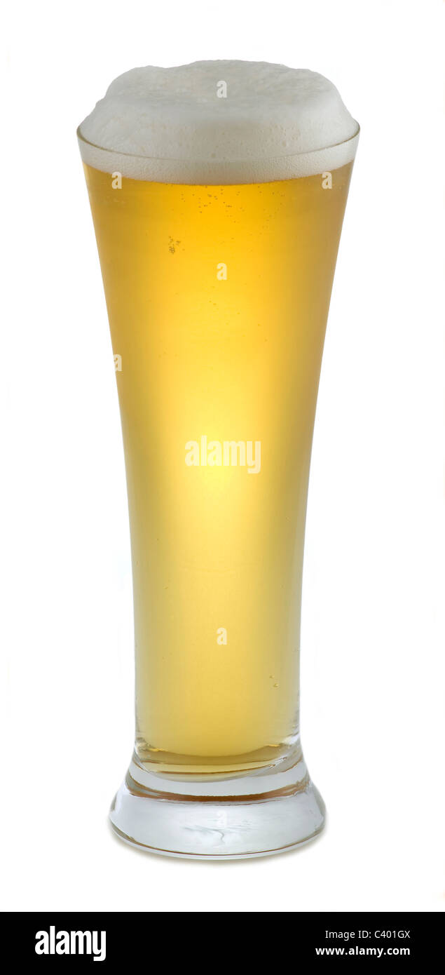 Light beer with froth Stock Photo Alamy