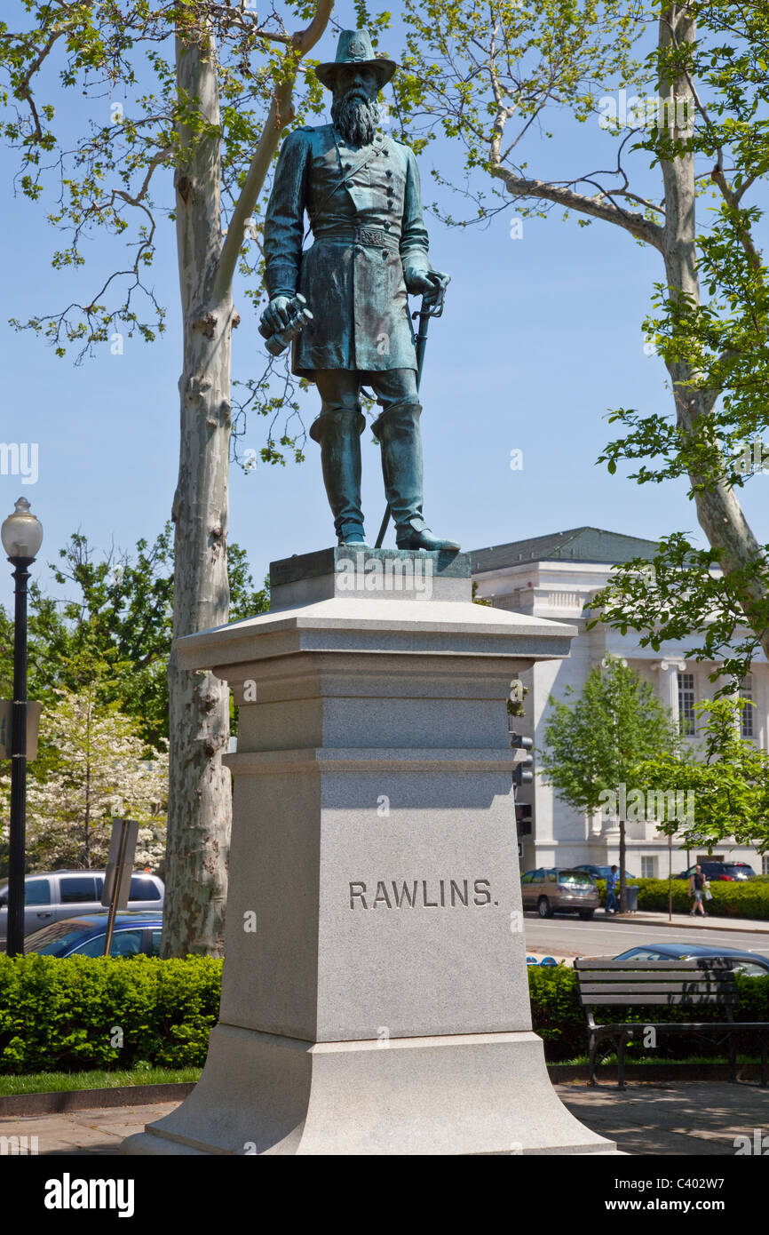 Statue of Union General John Aaron Rawlins, Washington DC Stock Photo