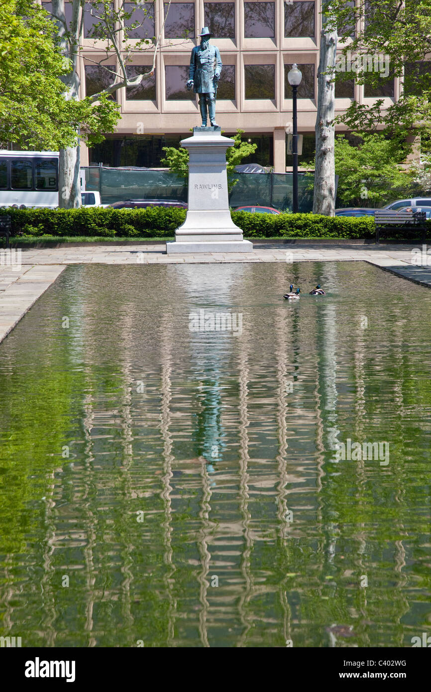 Statue of Union General John Aaron Rawlins, Washington DC Stock Photo