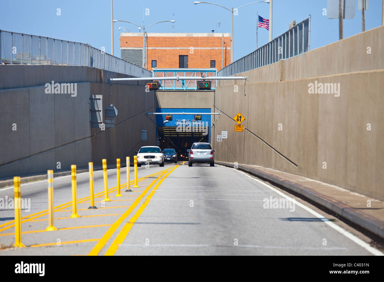 The Chesapeake Bay Bridge Tunnel Virginia High Resolution Stock