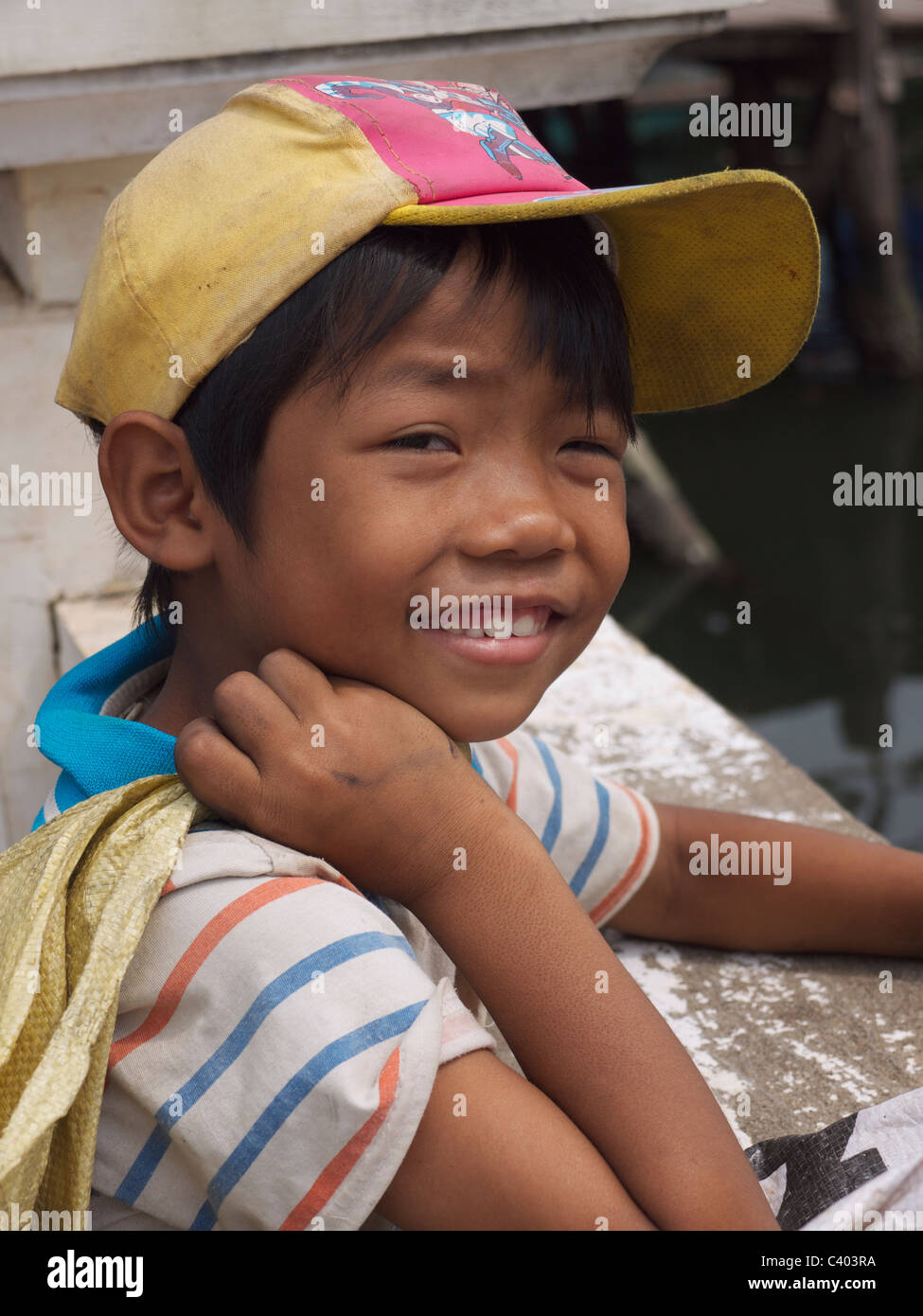 outdoor portrait of a young Vietnamese boy in Phu Quoc Island Vietnam ...
