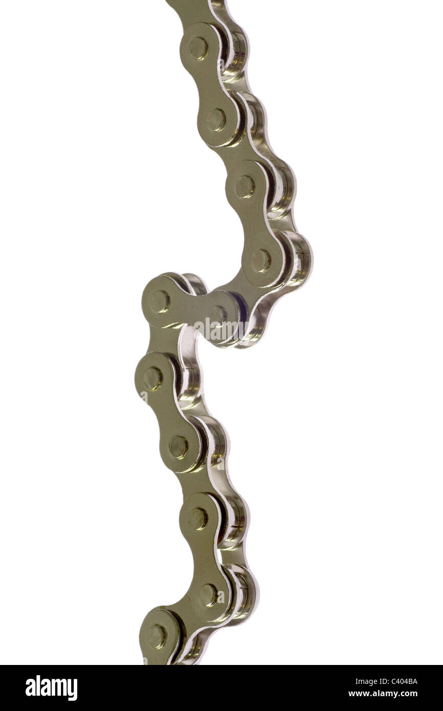Bicycle chain isolated on white background Stock Photo