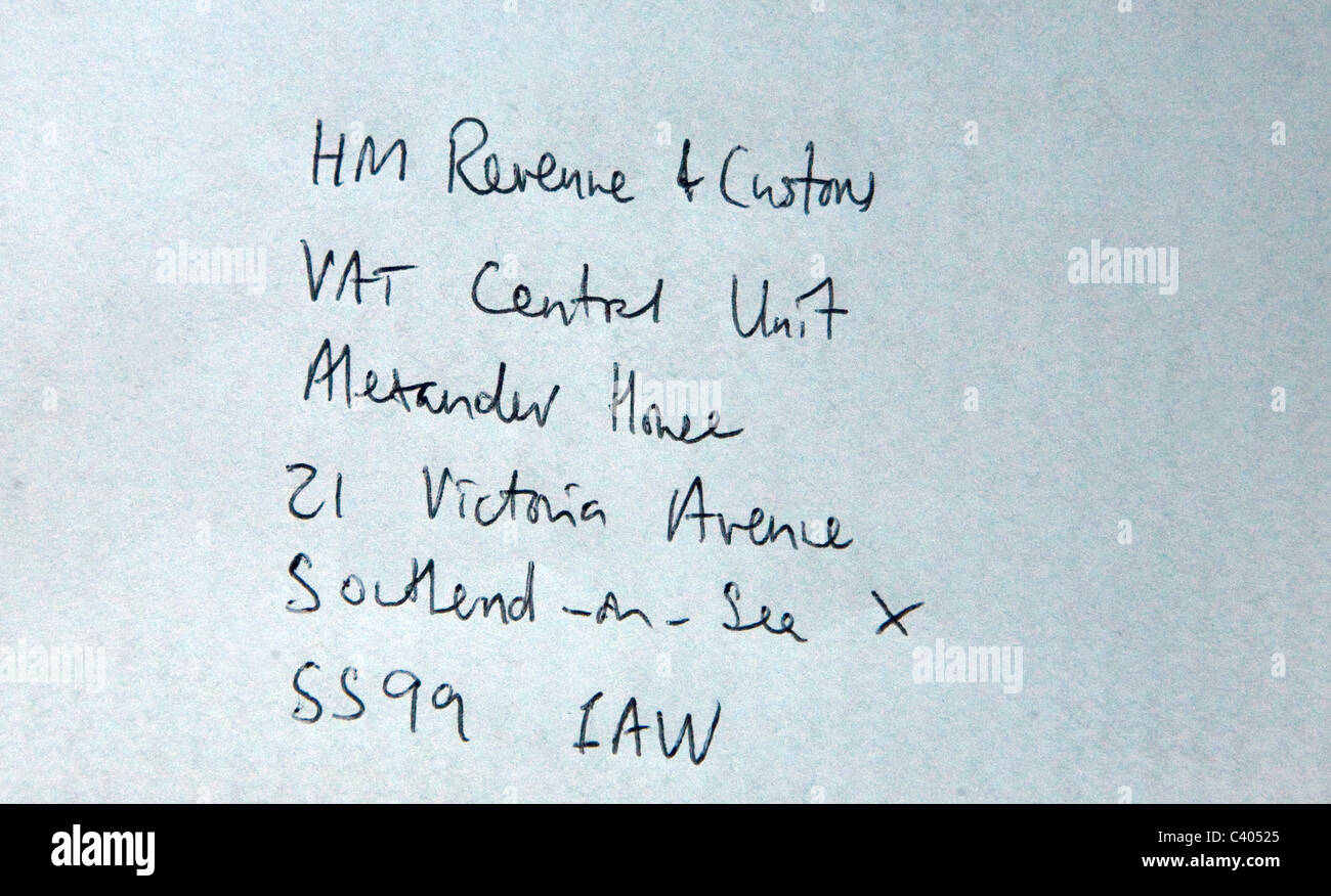 VAT correspondence forms letters envelope address Stock Photo Alamy