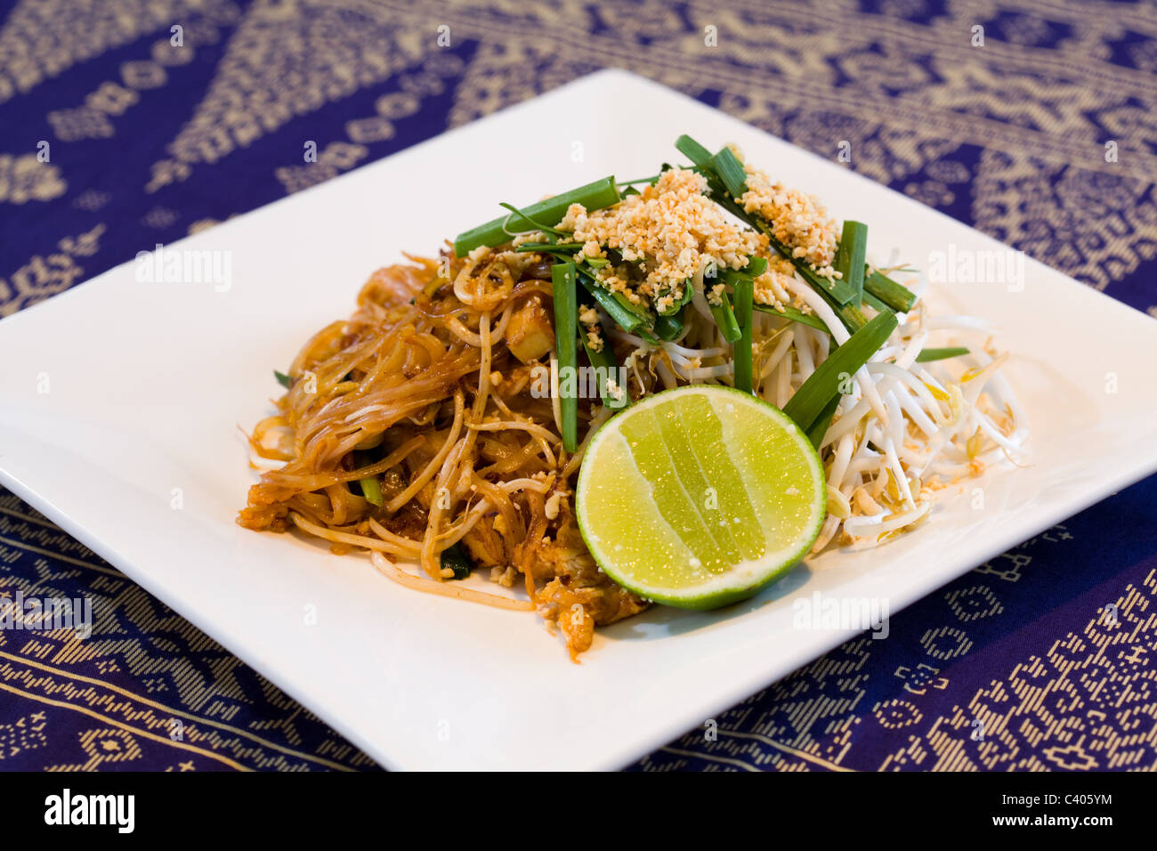 Pad Thai noodles Stock Photo