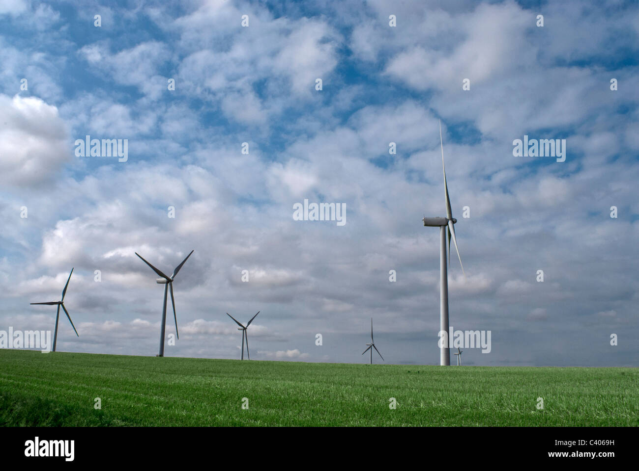 Wind farm landscape Stock Photo