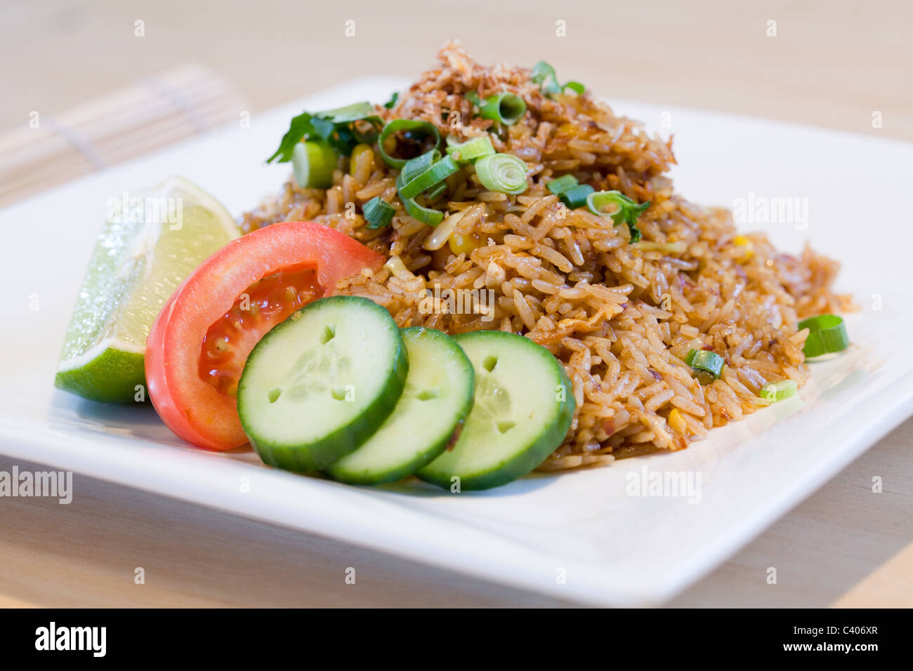 Thai Nasi Goreng, fried rice Stock Photo