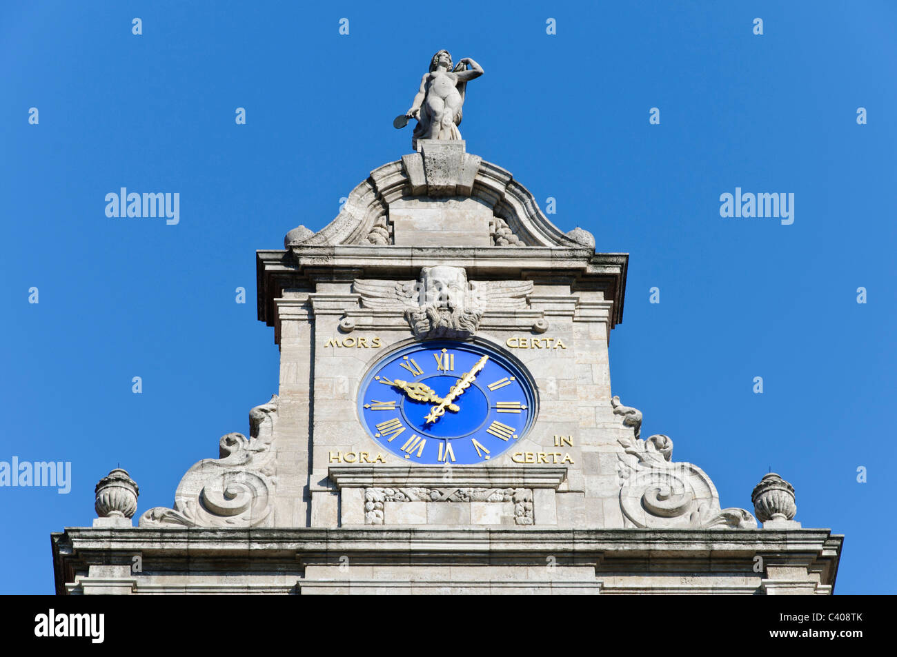 old, architecture, outside, town hall, building, FRG, federal republic, German, Germany, outdoors, outside, European, Europe, fa Stock Photo