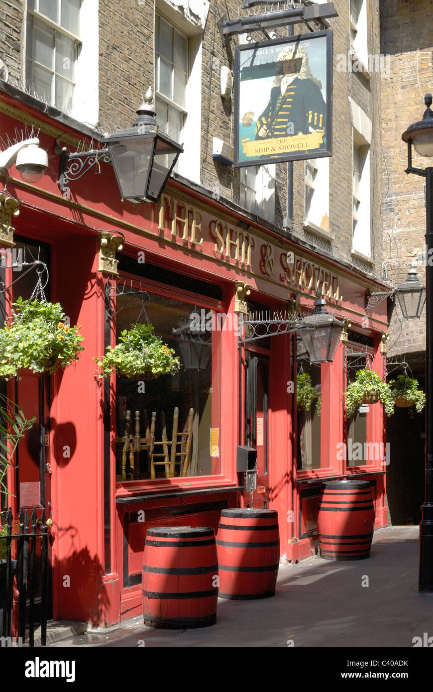 England. London. Westminster. The Ship and Shovel Public House. Near to Charing Cross railway station. Stock Photo