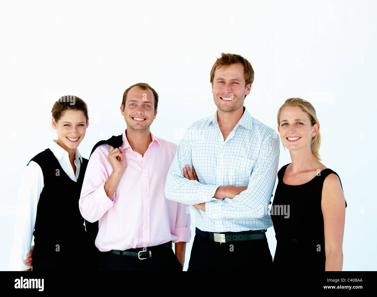 Business team white background hi-res stock photography and images - Alamy