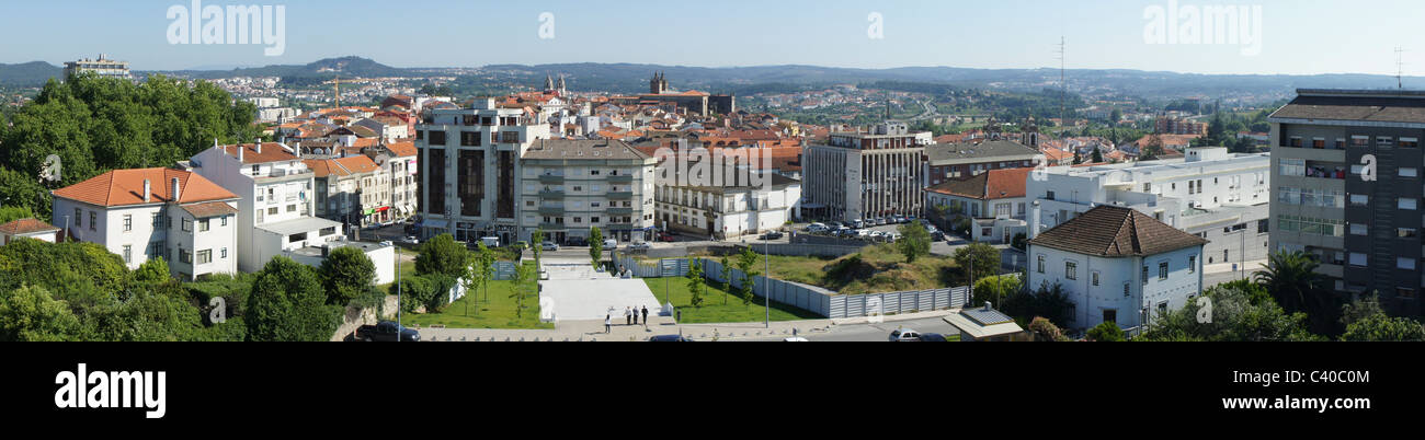 Panoramic view of Viseu, central Portugal Stock Photo