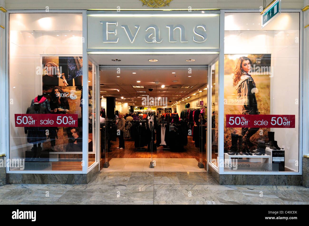 evans clothes garment woman womans girl female ladies tailor suit Stock Photo