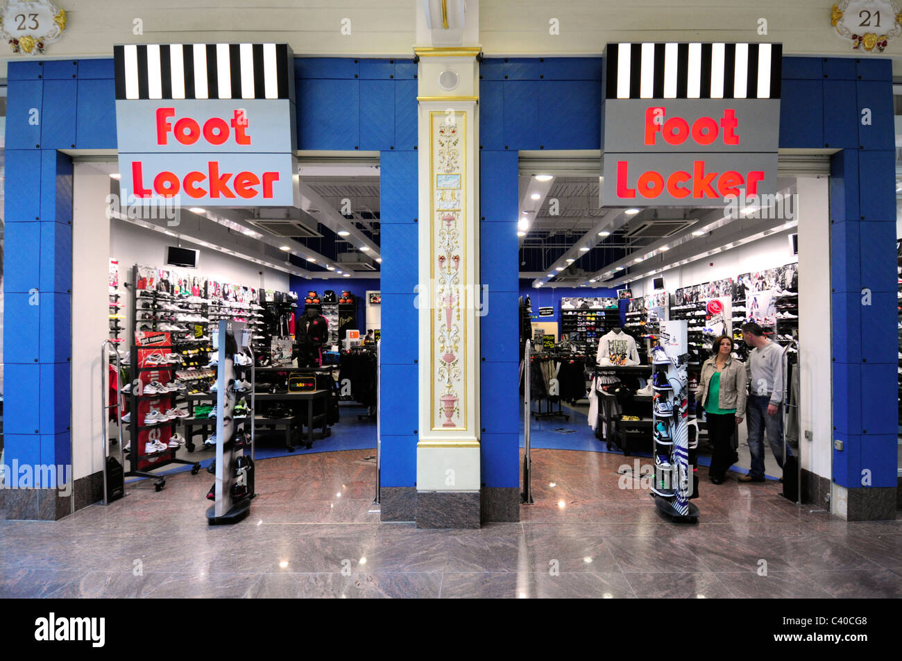 foot locker store inside high resolution stock photography and images alamy