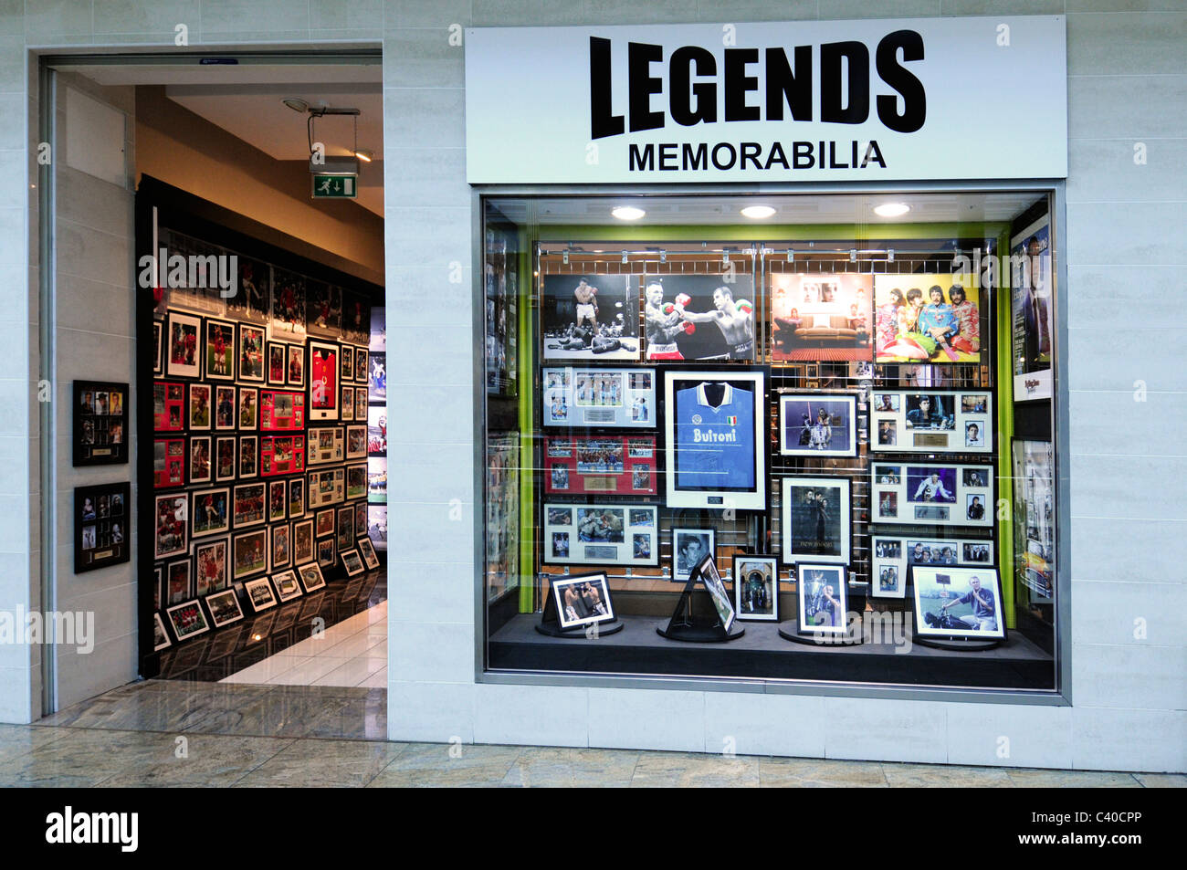 legends memorabilia posters pictures Stock Photo