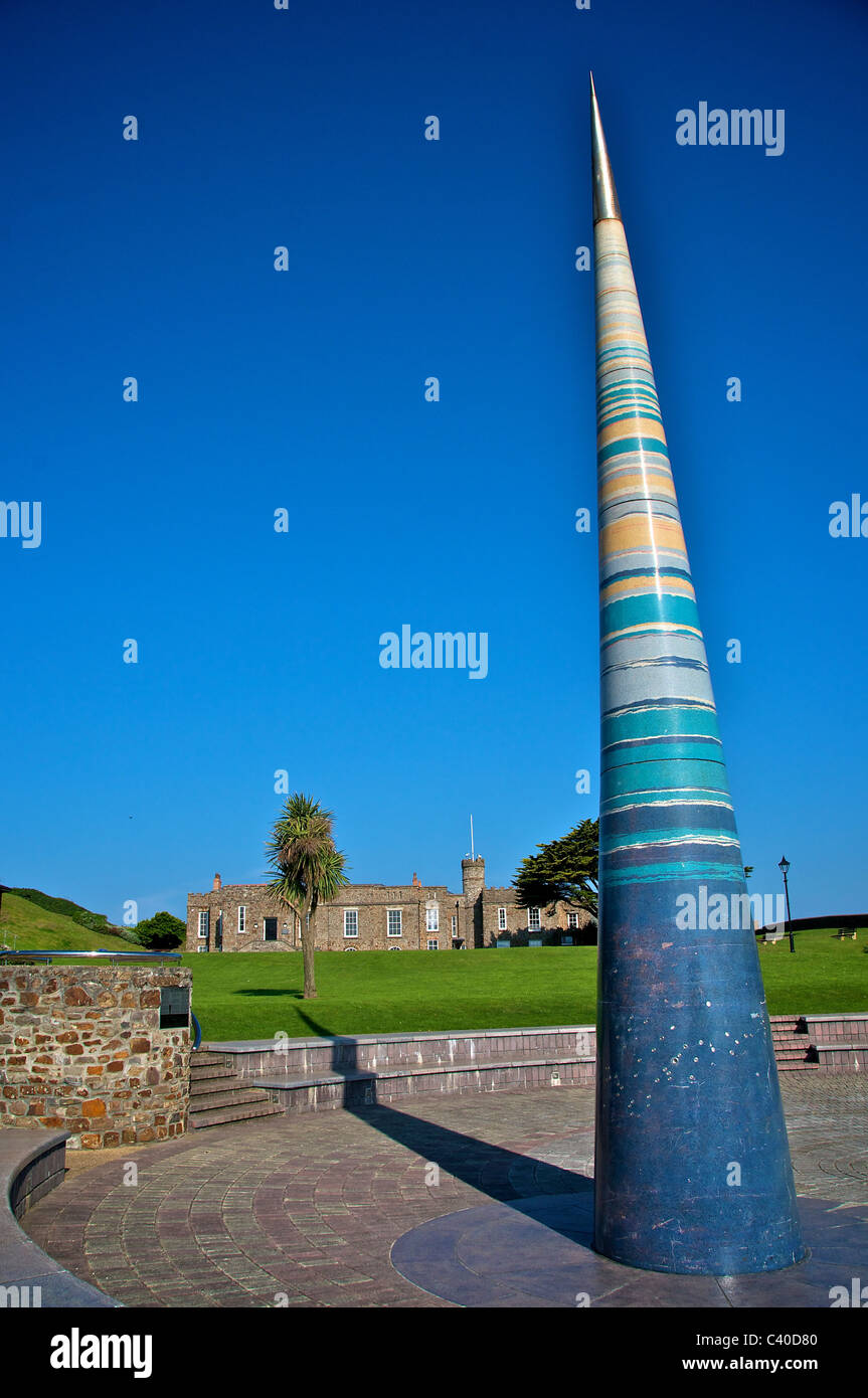 Bude Cornwall UK Canal Sculpture Garden Stock Photo Alamy