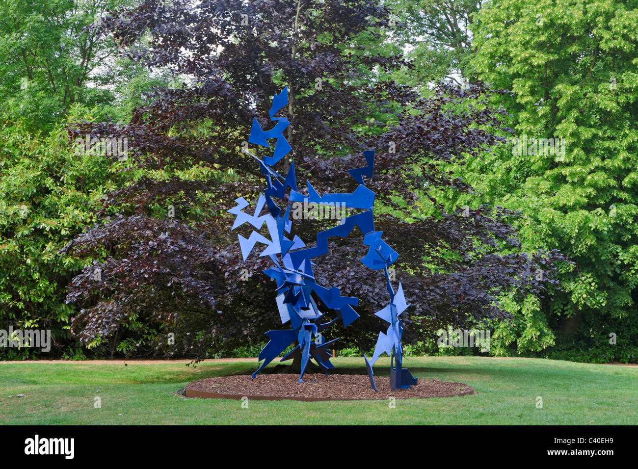Contemporary Sculpture Garden at Burghley House. Modern sculpture of