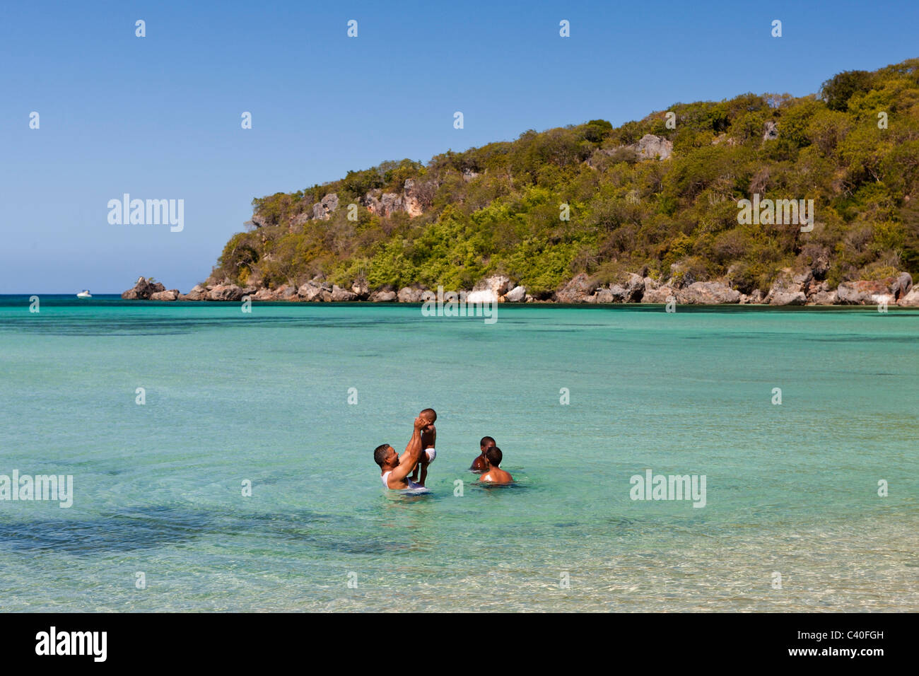 Impressions of Ensenada Beach, Punta Rucia, Dominican Republic Stock Photo