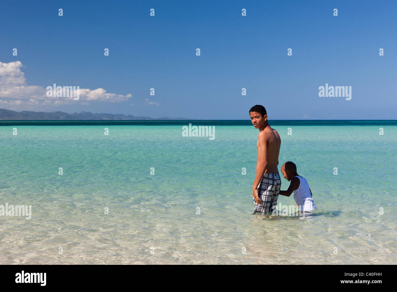 Impressions of Ensenada Beach, Punta Rucia, Dominican Republic Stock Photo