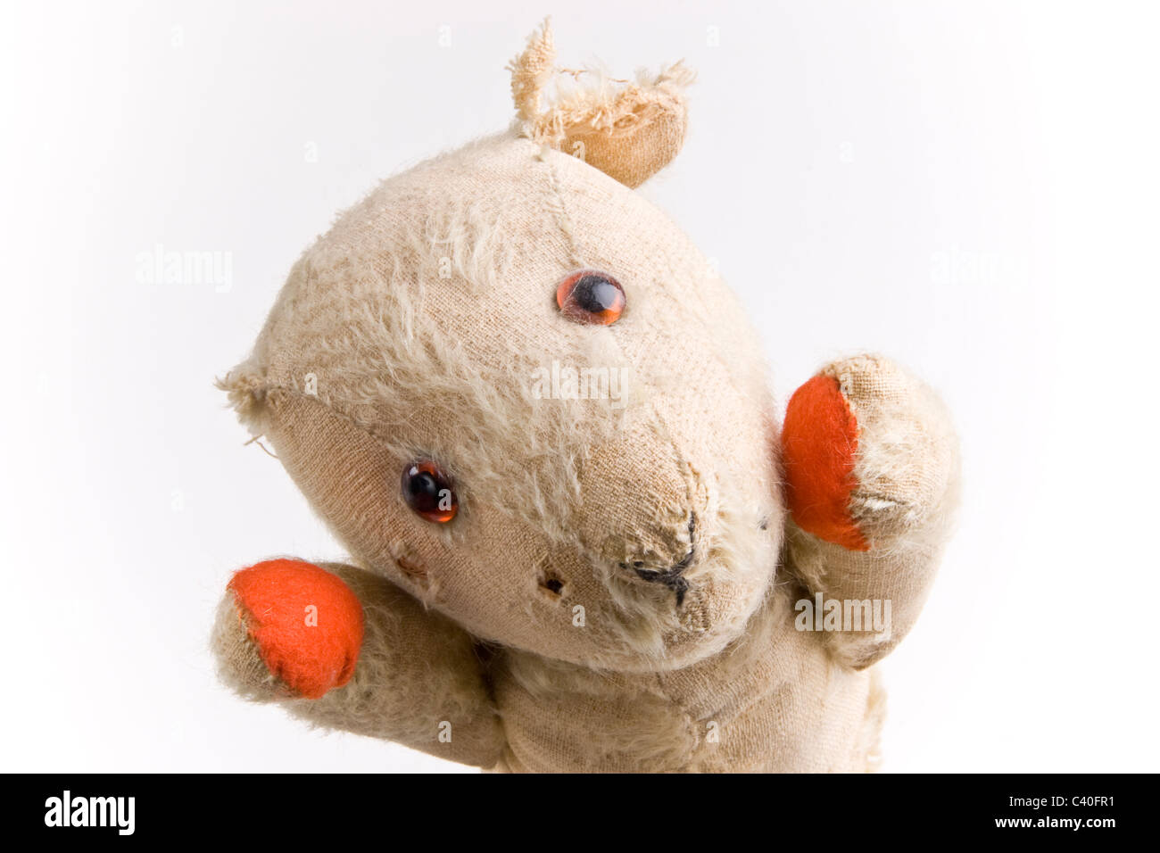 Worn old teddy bear Stock Photo - Alamy