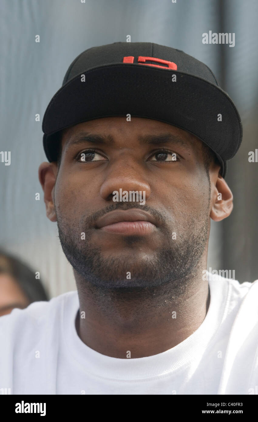 Lebron James takes part in the More Than A GameTour where he promoted his upcoming film, More Than A Game and connected with the Stock Photo