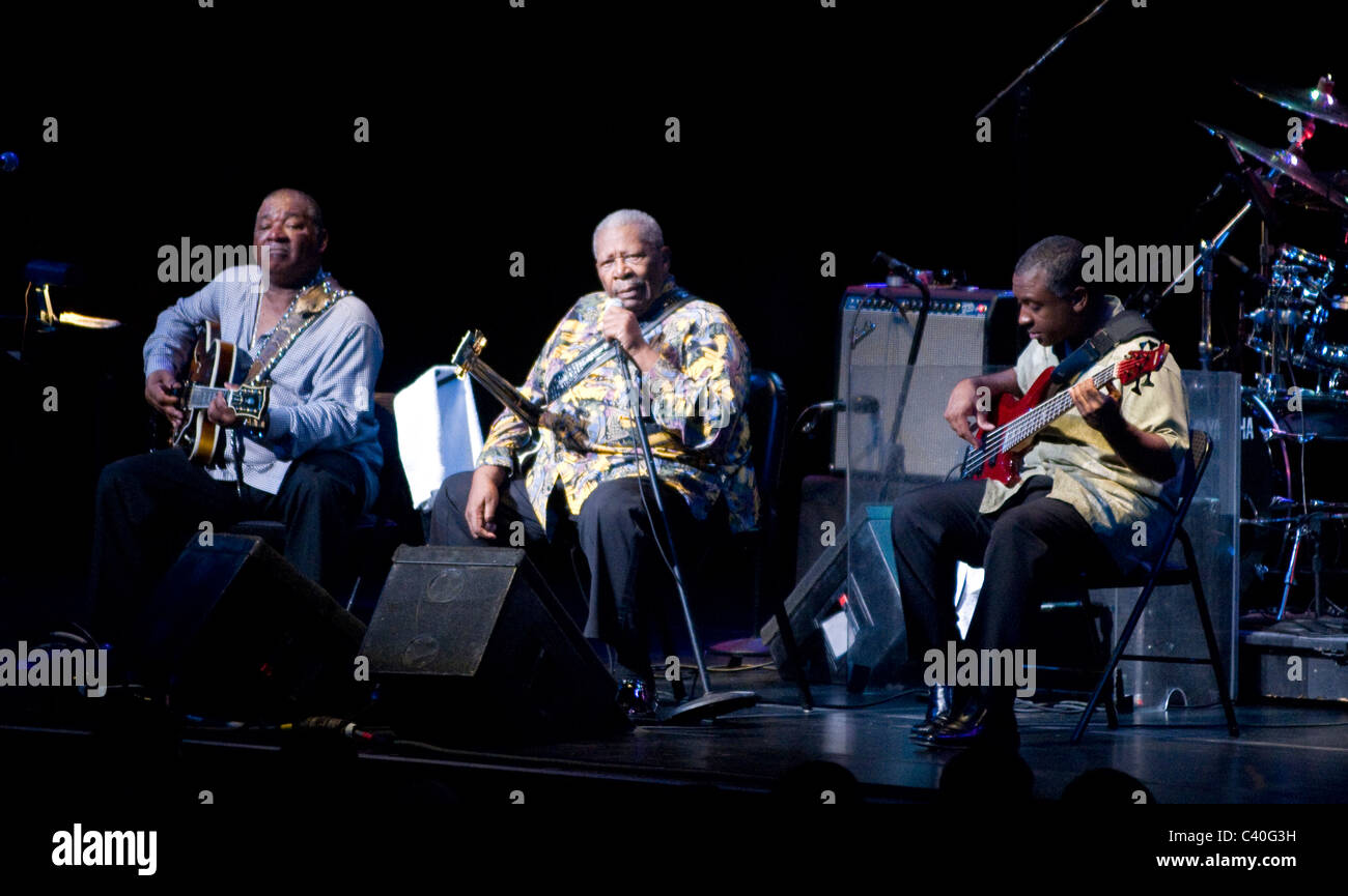 B.B. King performs on stage at Wolftrap in Vienna, VA. Stock Photo