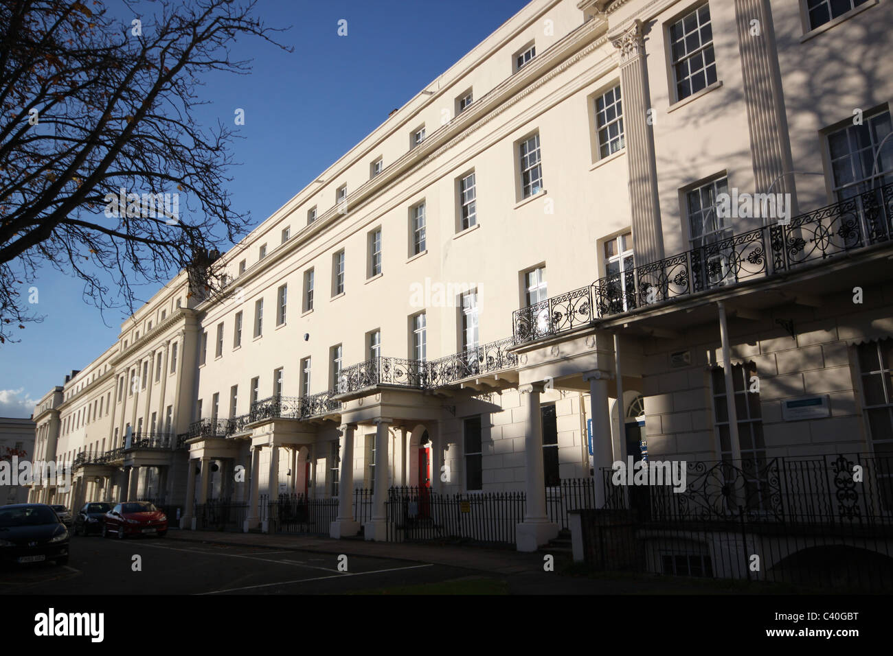 royal-leamington-spa-georgian-neoclassical-regency-architecture-stock
