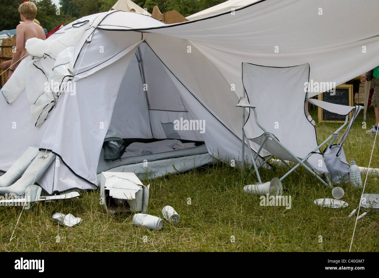 white tent art installation Stock Photo Alamy