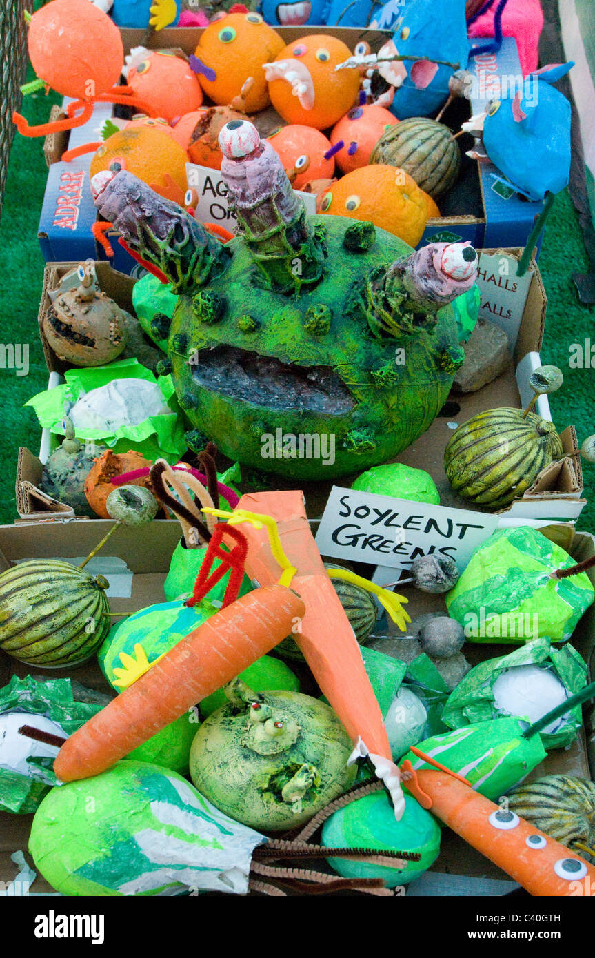 paper papier mache fruit veg vegetable carrot Stock Photo