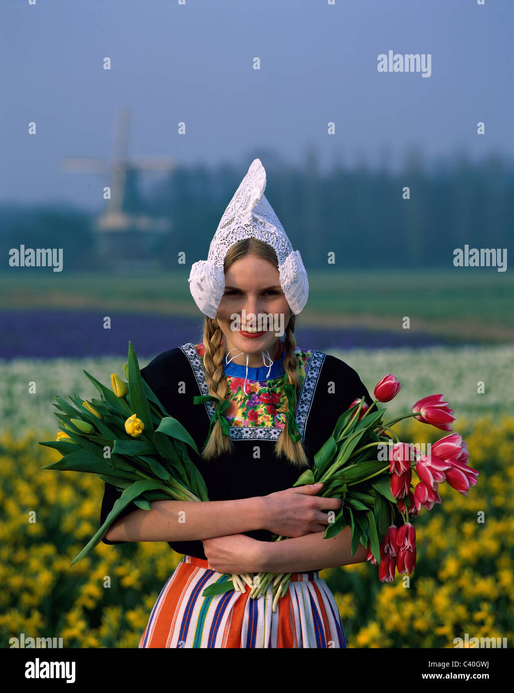 Costume, Dutch, Europe, European, Flowers, Headdress, Holiday, Landmark ...