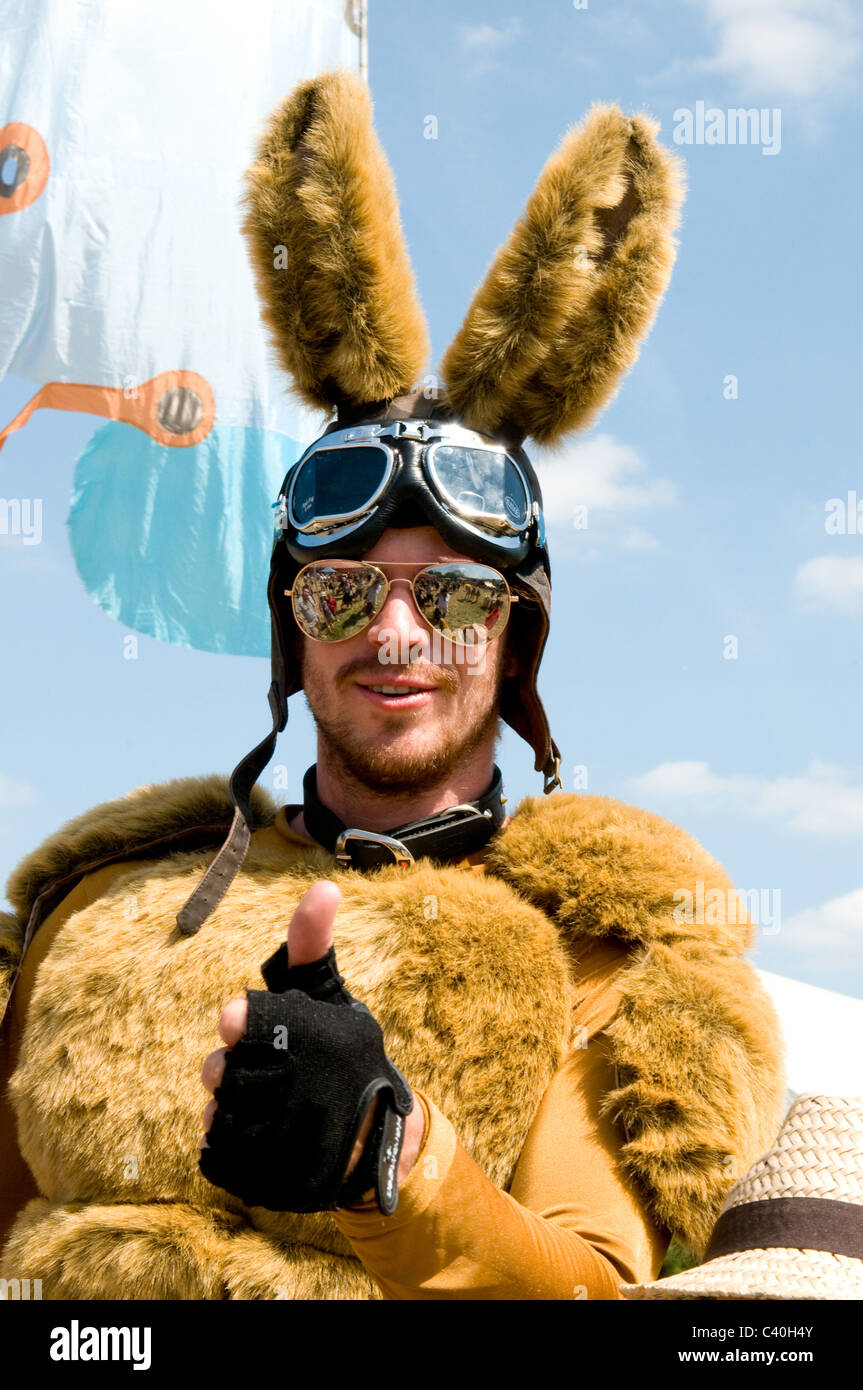 kangaoo big ears goggles thumbs up cheers aussie australia Stock Photo