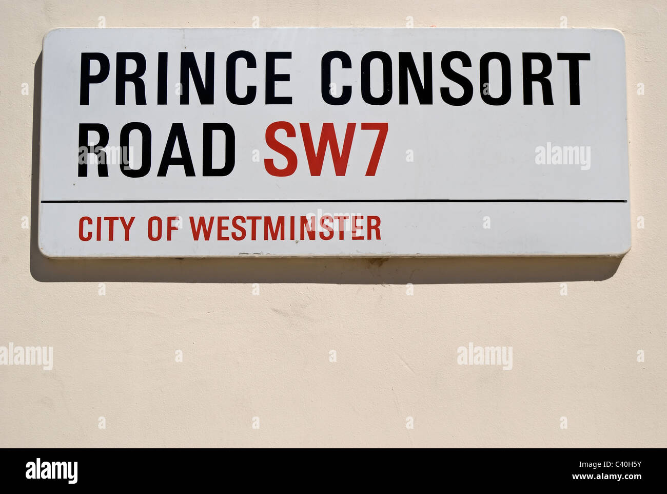 street name sign for prince consort road, london, england Stock Photo