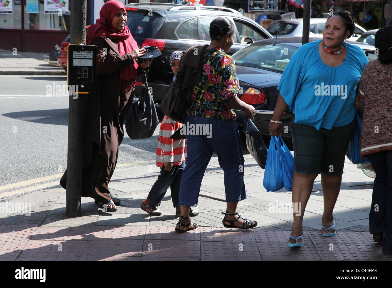 Harlesden, an area in London with one of the largest ethnic population, particularly Afro-Caribbean Stock Photo