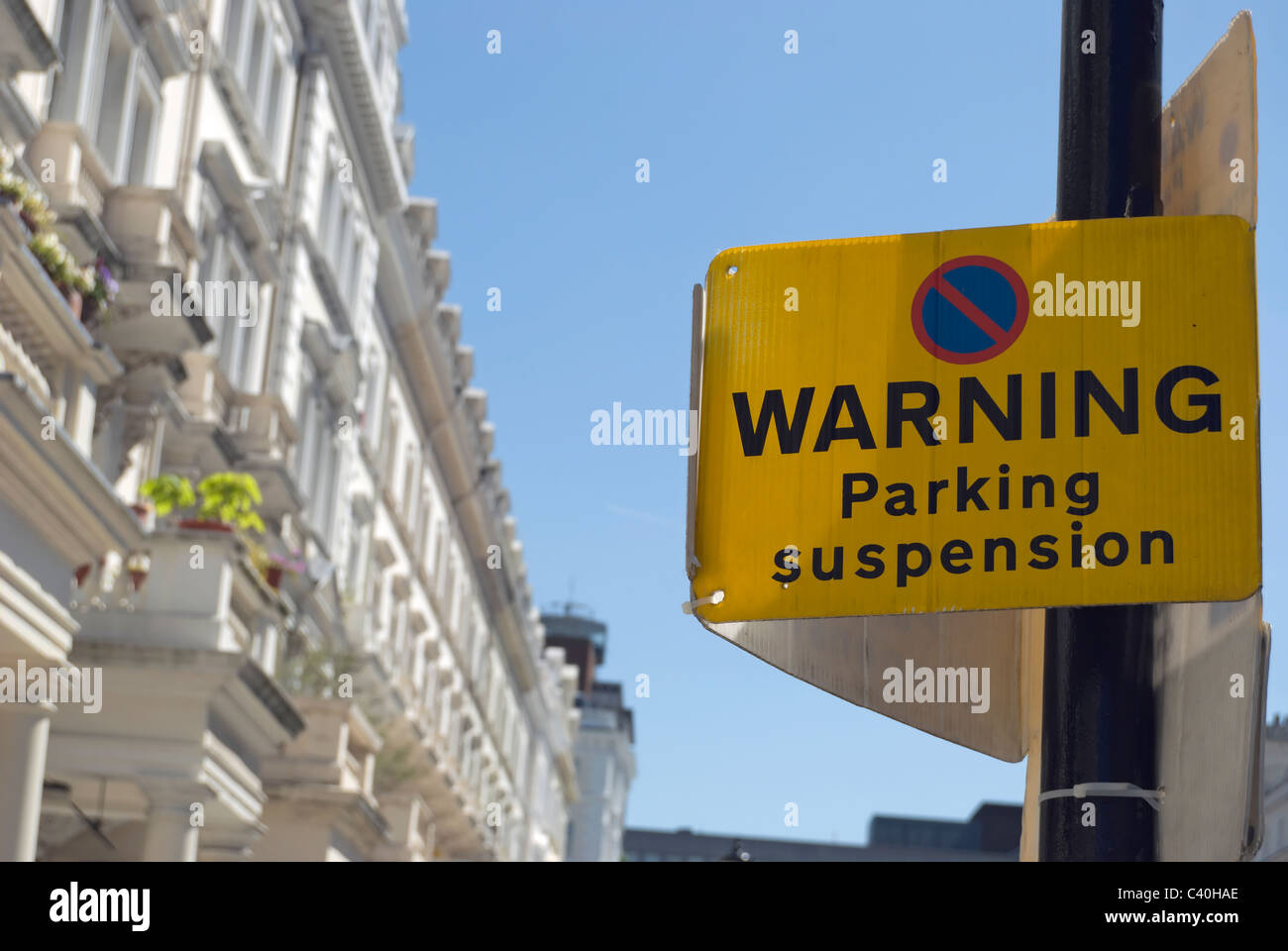 Warning parking suspension sign hires stock photography and images Alamy