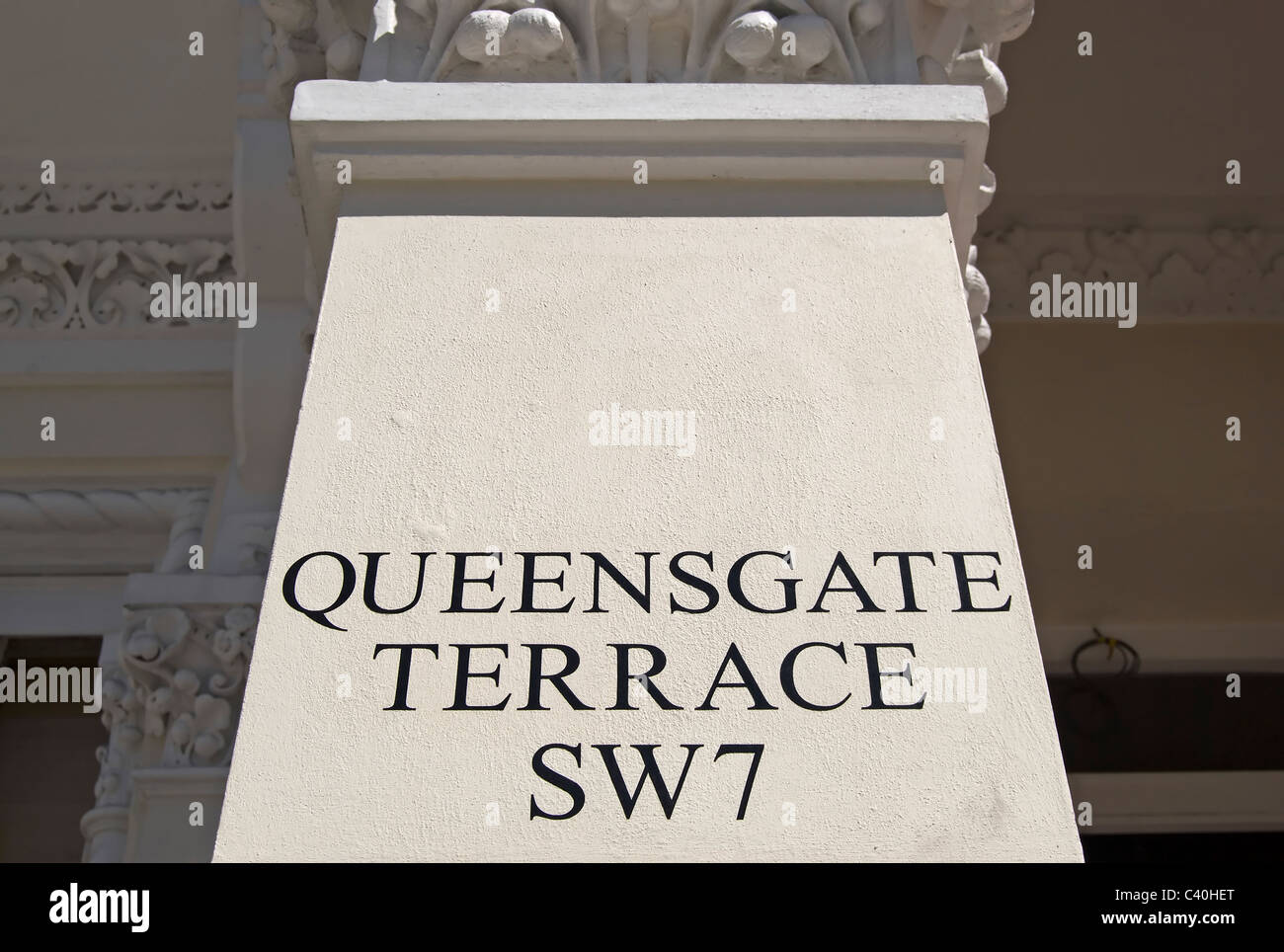 queensgate terrace sw7, an incorrect street address written on a