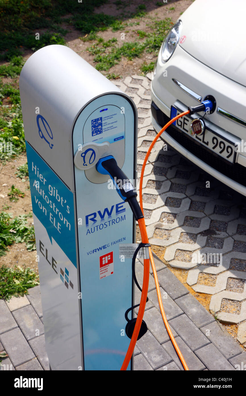 Electric car, powered by an electric motor, using energy, stored in