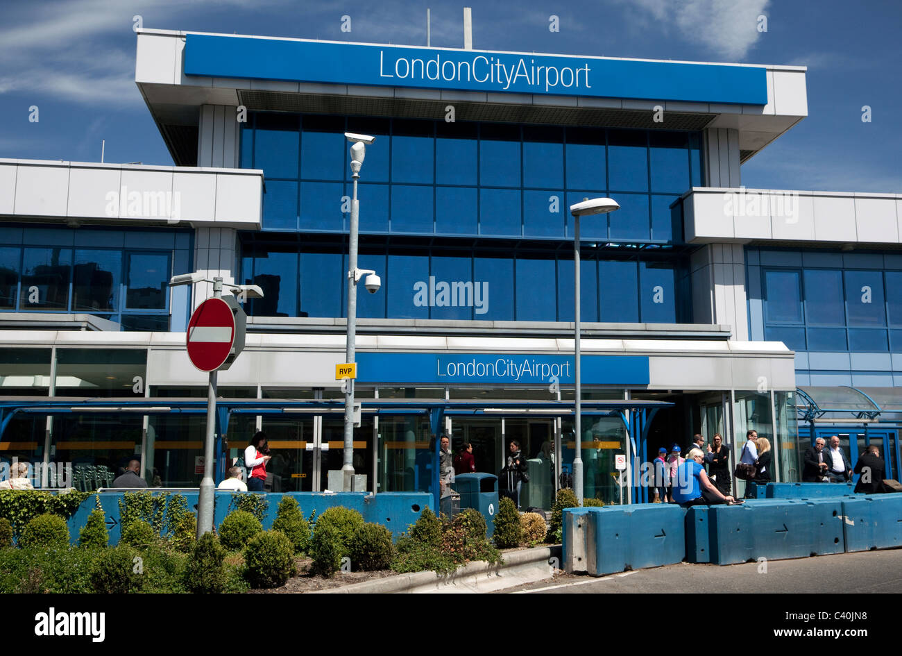 London City Airport terminal building in Docklands, London Stock Photo