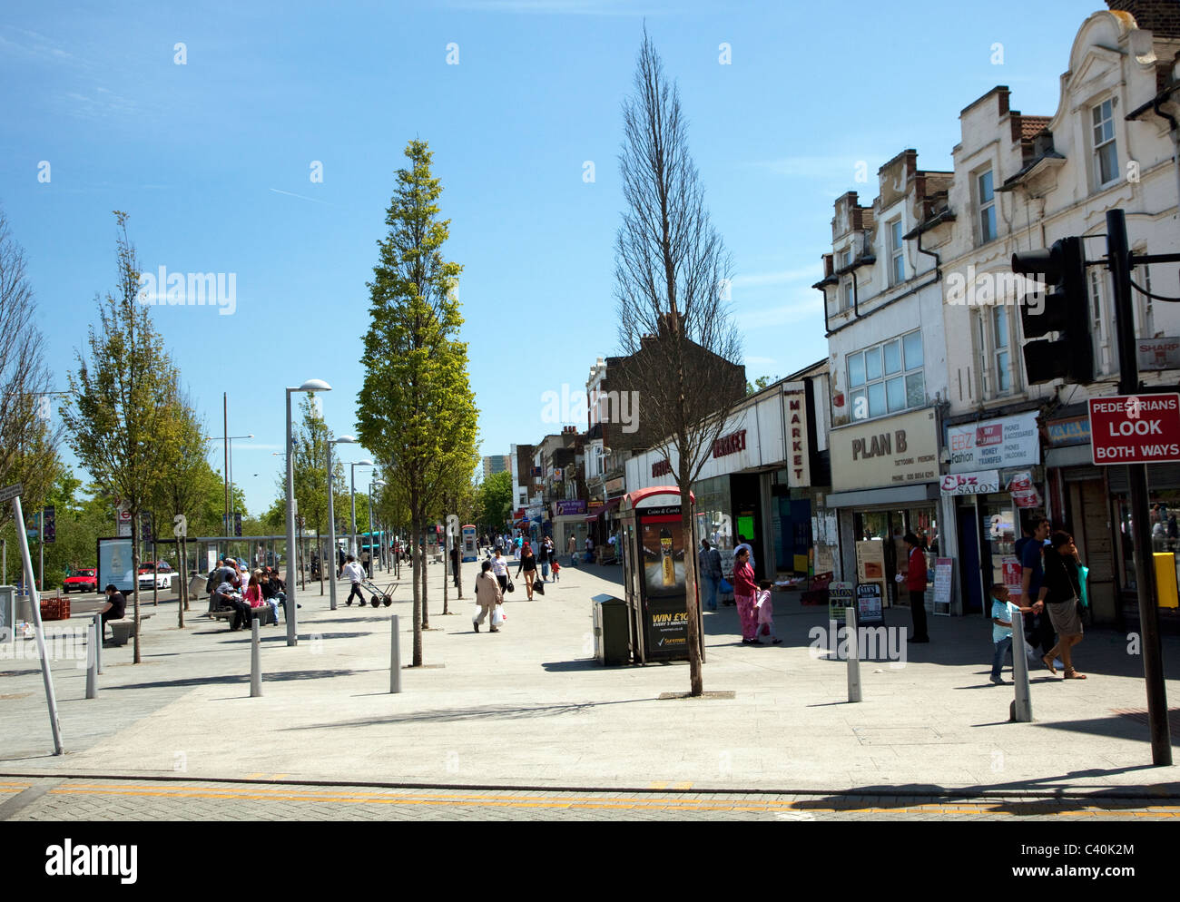 Shopping area in Woolwich, South East London Stock Photo