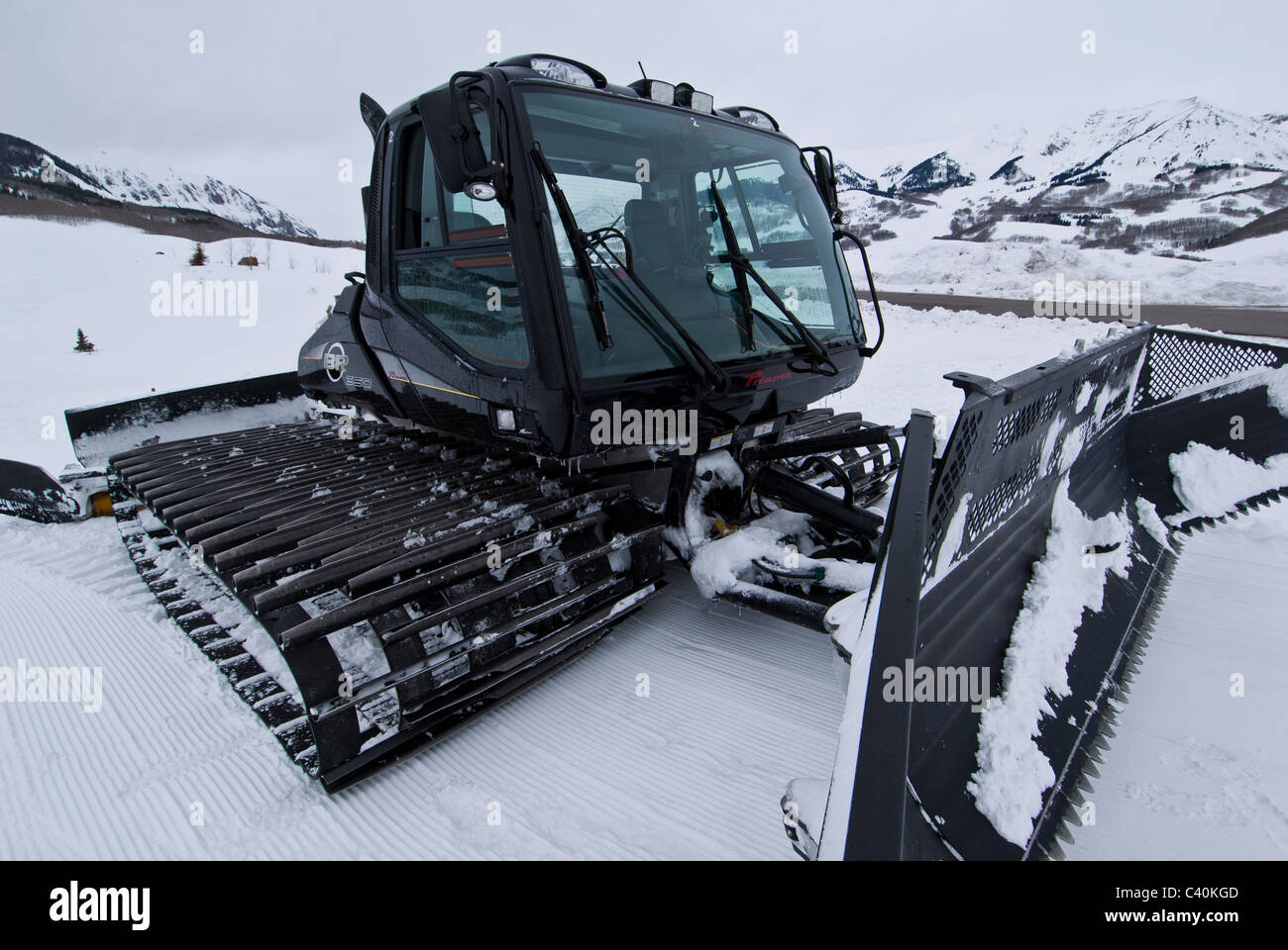 Prinoth BR 350 snowcat grooming machine Stock Photo Alamy