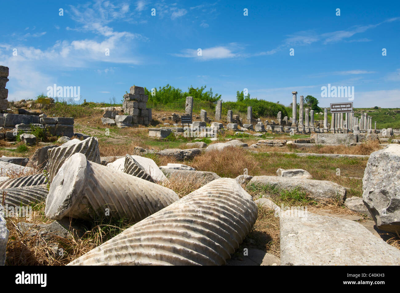 Turkish, Riviera, excavations, Perge, Antalya, Turkish Riviera, Turkey
