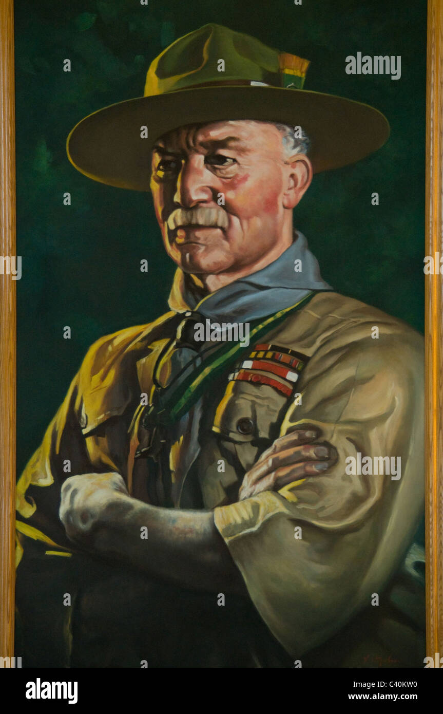 Stephenson Smyth Baden Powell, 1st Baron OM, GCMG, GCVO, KCB 22 February 1857  8 January 1941 B-P  Lord lieutenant-general Briti Stock Photo