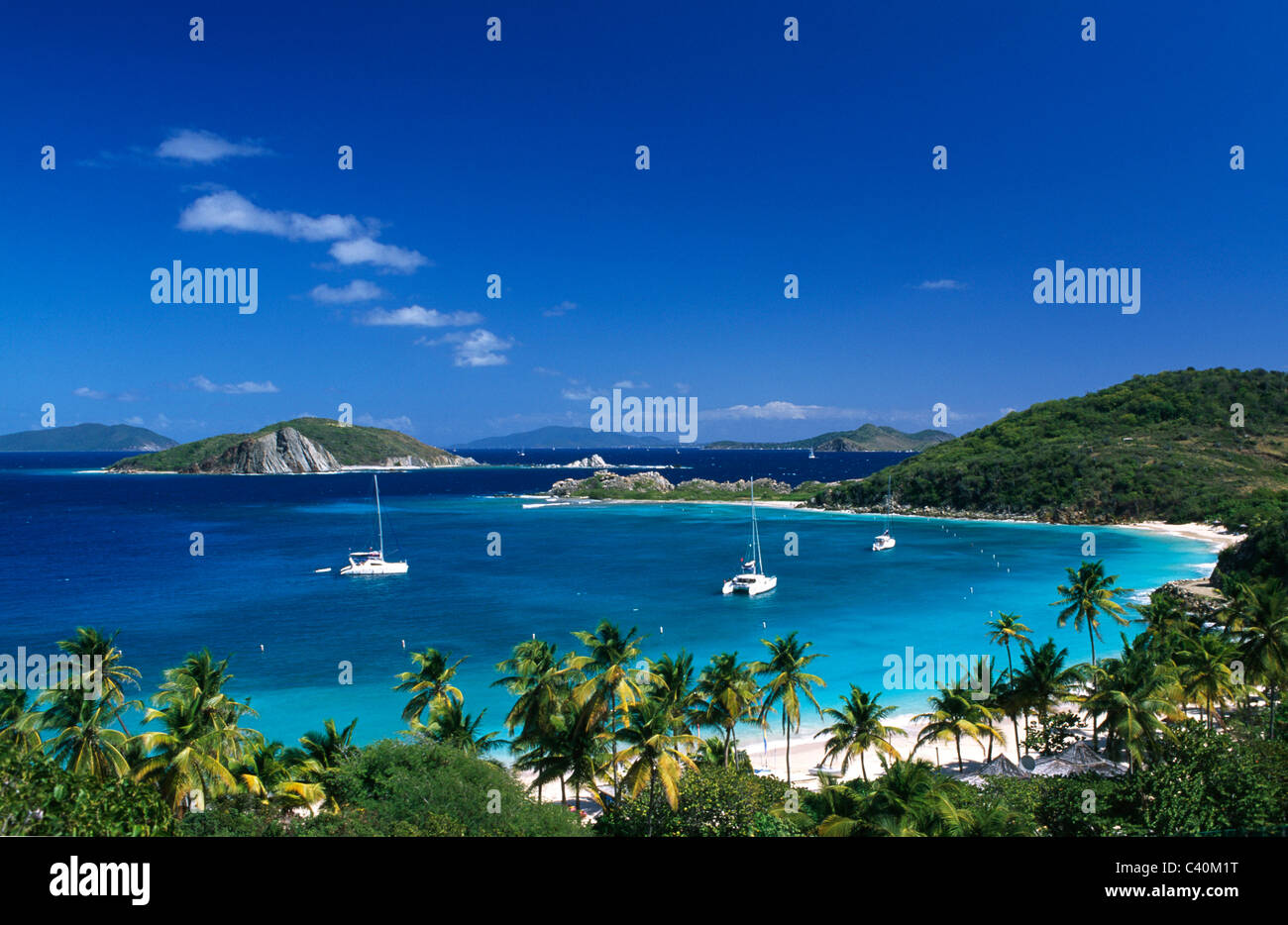 British Virgin Islands, Virgin Islands, Caribbean, island, isle, Peter Island, model released, outside, sea, palms, tourism, tra Stock Photo