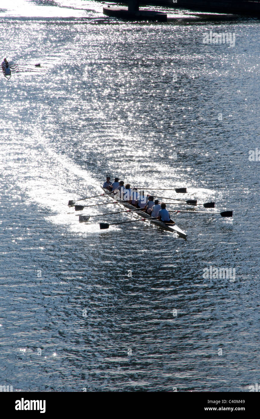 Melbourne row rowing club Australian Australia Stock Photo